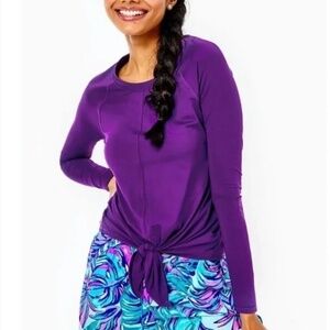 Like New Lilly Pulitzer Kieran Purple tie top, XS CB2135